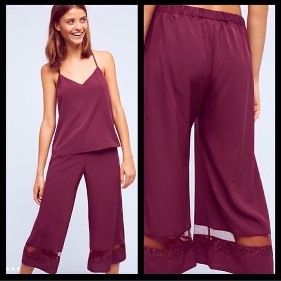 Eloise lace trim pajama pants - Picture 1 of 7
